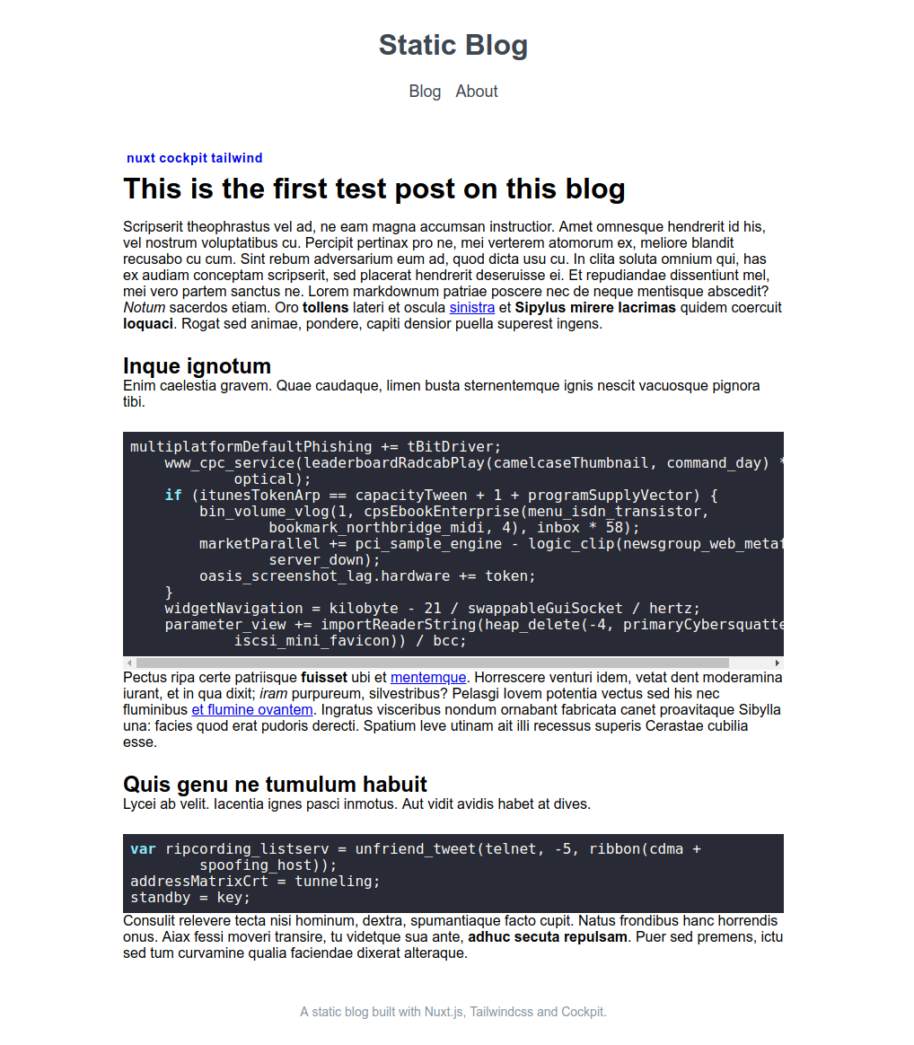 Individual Post