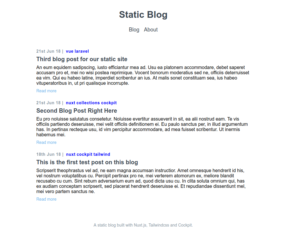 Posts with dates