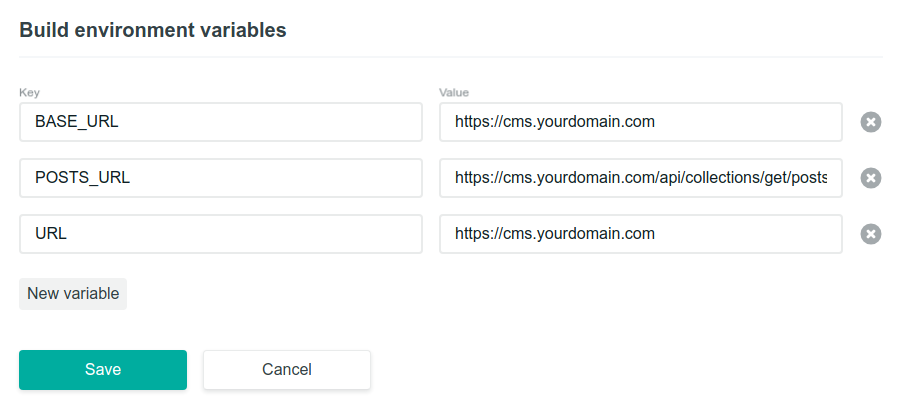 Build Environment Variables