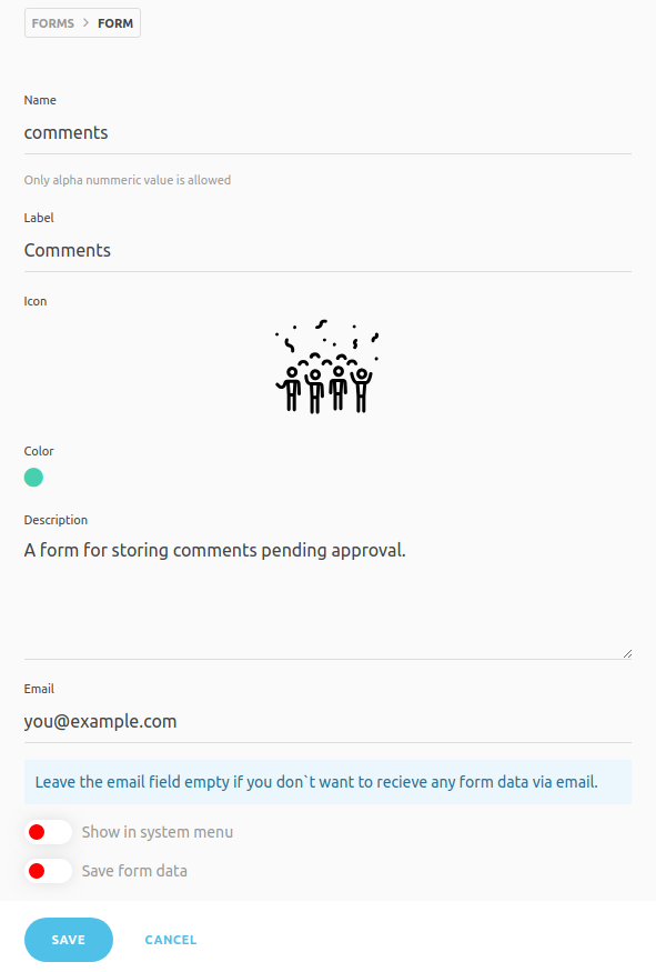 Cockpit Comments Form