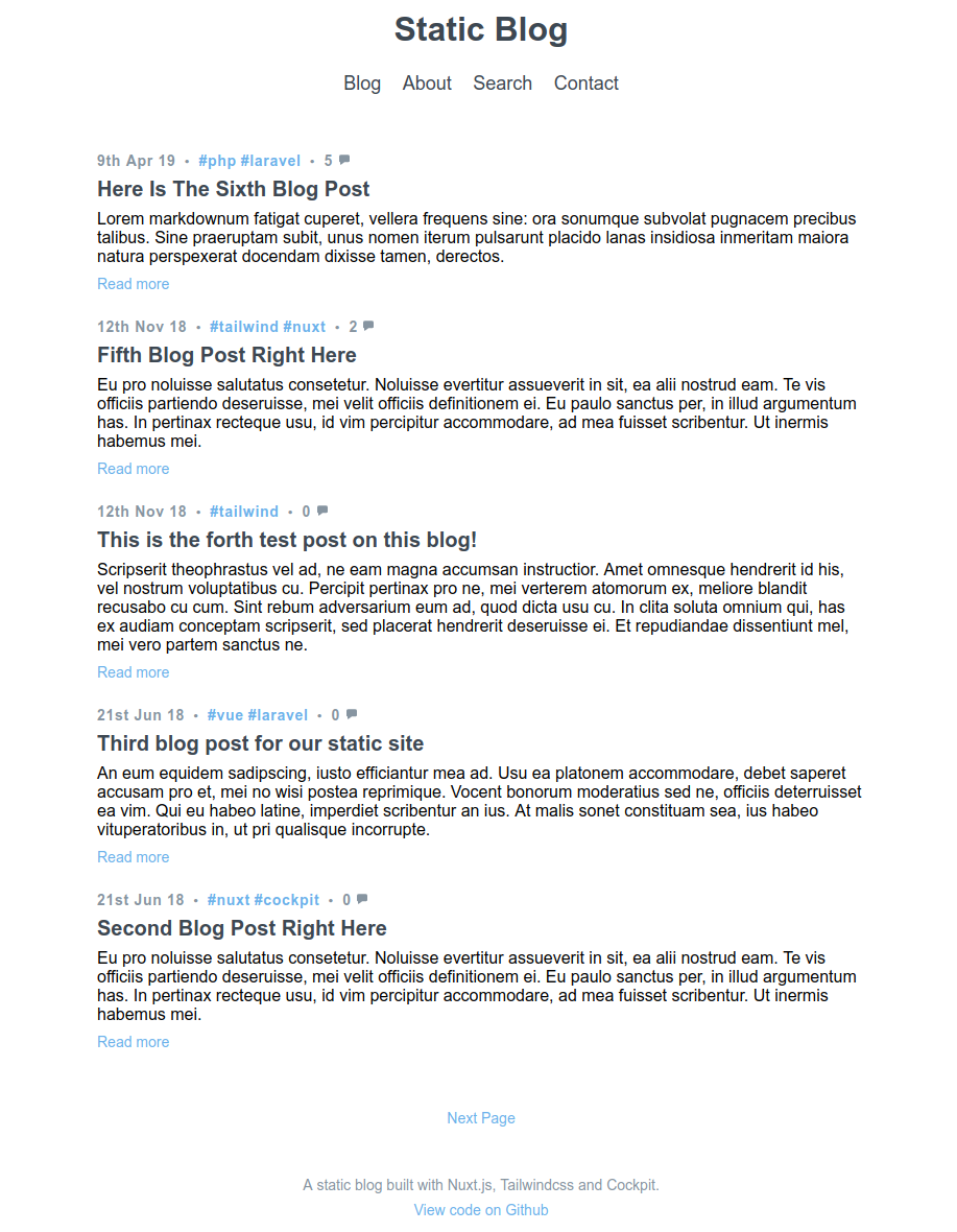 Static Blog Comment Count